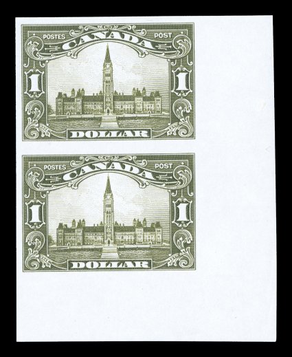 149P-59P, 1928-29 1c-$1.00 Scroll and Pictorial issue, plate proofs in India cplt., the 1c-8c values in right sheet-margin horizontal pairs, the higher values in bottom right
corner margin vertical pairs, exceedingly fresh, a few minor natural I