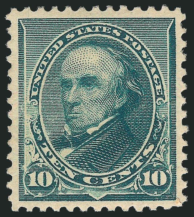 10c Green (226).> Mint N.H., rich color and clear impression, wide and balanced margins<><>^EXTREMELY FINE GEM. A SUPERB MINT NEVER-HINGED EXAMPLE OF THE 10-CENT 1890 SMALL BANK NOTE ISSUE.^<><>With 2010
P.S.E. certificate (XF-Superb 95 SMQ $5,0