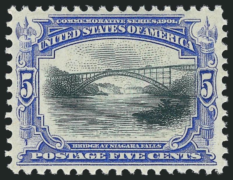 5c Pan-American (297).> Mint N.H., precise centering, vibrant color on crisp paper, Extremely Fine Gem, with 2010 P.S.E. certificate (XF-Superb 95 SMQ $1,300.00)