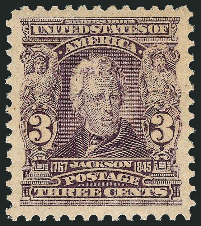 3c Bright Violet (302).> Mint N.H., pretty pastel color on bright paper, unusually wide and balanced margins, Extremely Fine Gem, with 2010 P.S.E. certificate (XF-Superb 95 SMQ $825.00)