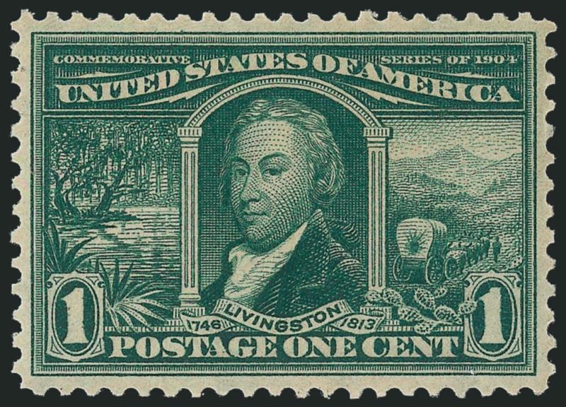 1c Louisiana Purchase (323).> Mint N.H., unusually wide margins with choice centering, bright color, Extremely Fine Gem, with 2010 P.S.E. certificate (XF-Superb 95 SMQ $575.00)