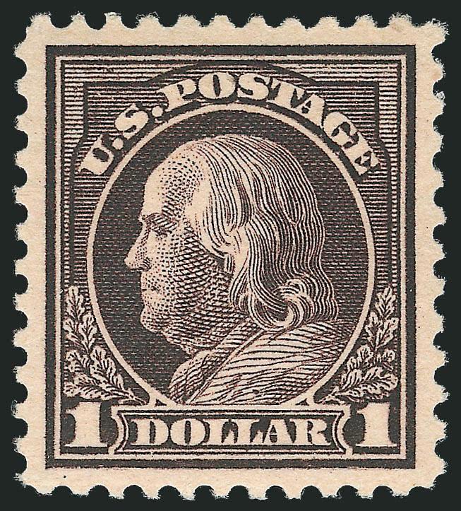 $1.00 Violet Brown (518).> Mint N.H., perfectly balanced margins, rich color on fresh paper, Extremely Fine Gem, with 2010 P.S.E. certificate (Superb 98 SMQ $2,000.00)