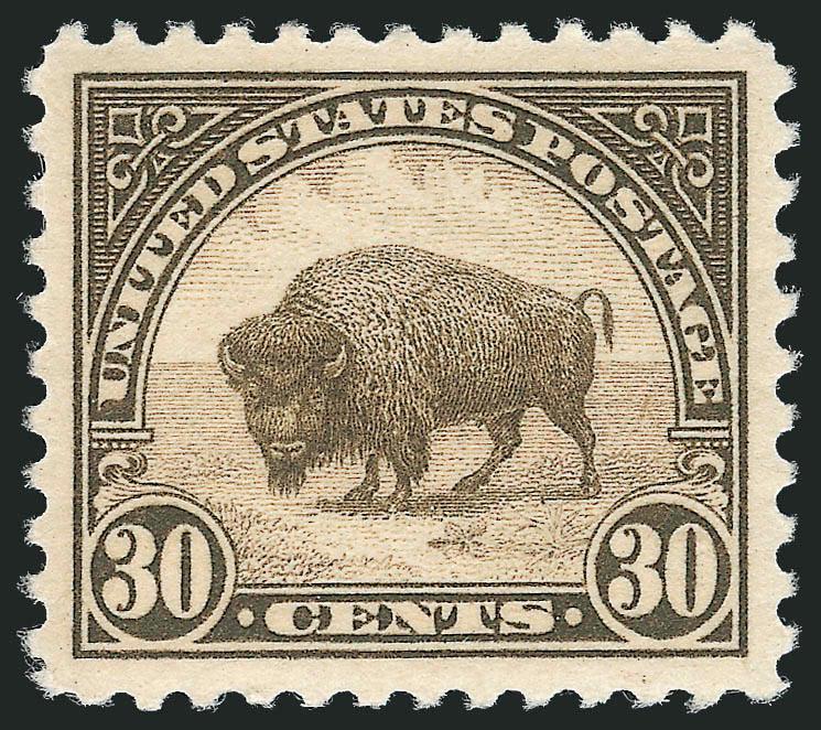 30c Olive Brown (569).> Mint N.H., gorgeous centering, intense color and proof-like impression on crisp paper, Extremely Fine Gem, with 2010 P.S.E. certificate (Superb 98 SMQ $1,200.00)