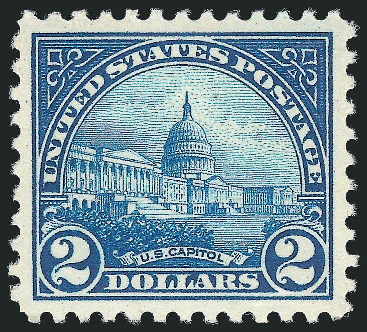 $2.00 Deep Blue (572).> Mint N.H., wide balanced margins, deep shade on bright paper, Extremely Fine Gem, with 2010 P.S.E. certificate (Superb 98 SMQ $1,100.00)