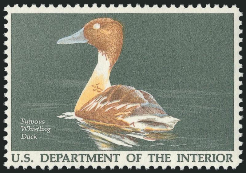 $7.50 1986 Hunting Permit, Black Omitted (RW53a).> Mint N.H., fresh and bright, Very Fine, approximately 60 believed to exist