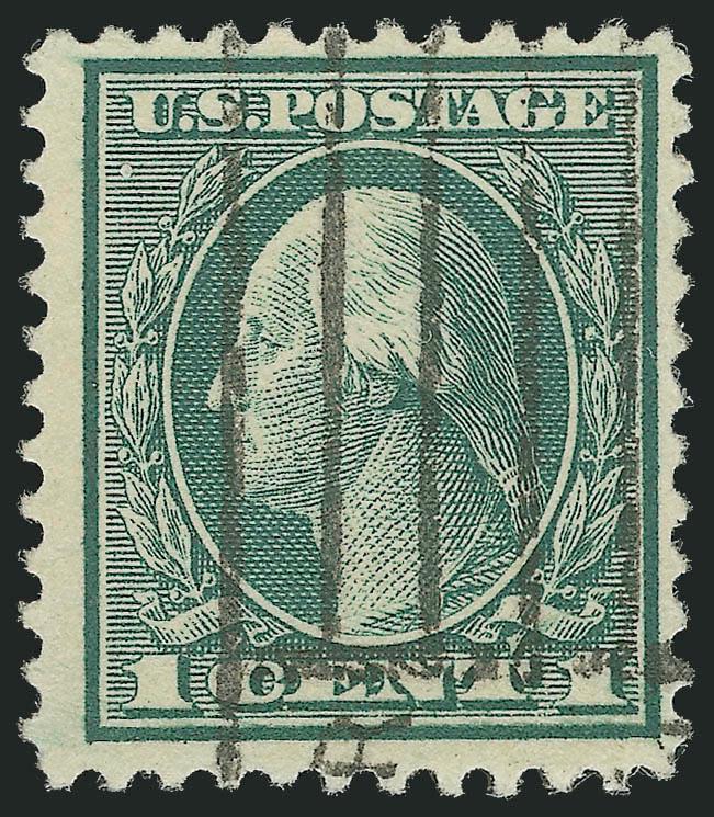 1c Green, Rotary Perf 11 (544).> Neat machine cancel, wide margins, rich color on fresh paper<><>^VERY FINE AND CHOICE. A LOVELY POSTALLY-CANCELLED EXAMPLE OF THIS MAJOR 20TH CENTURY RARITY.^<><>With 1976 and
2004 P.F. certificates