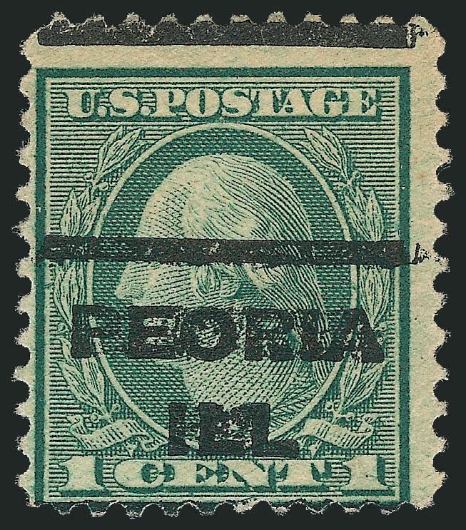 1c Green, Rotary Perf 11 (544).> Rich color, bold Peoria Ill. precancel, Fine and scarce in sound condition