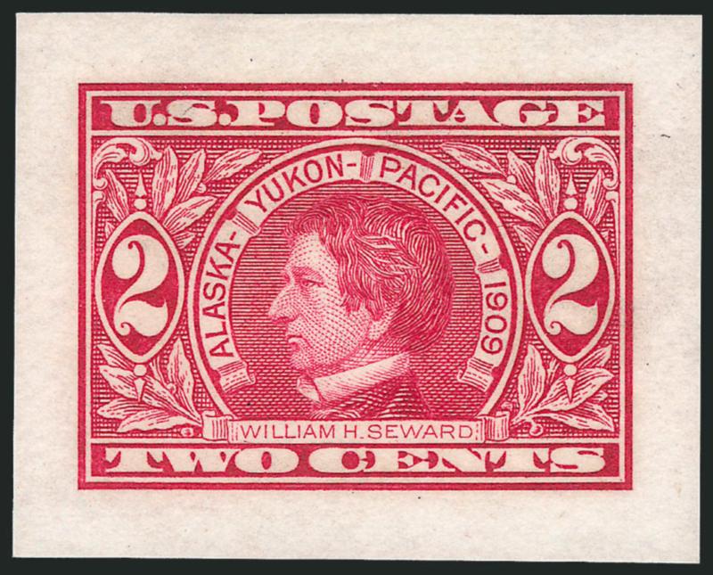 2c Alaska-Yukon, Small Die Proof on Wove (370P2).> Bright color on pristine white paper, Extremely Fine, very scarce