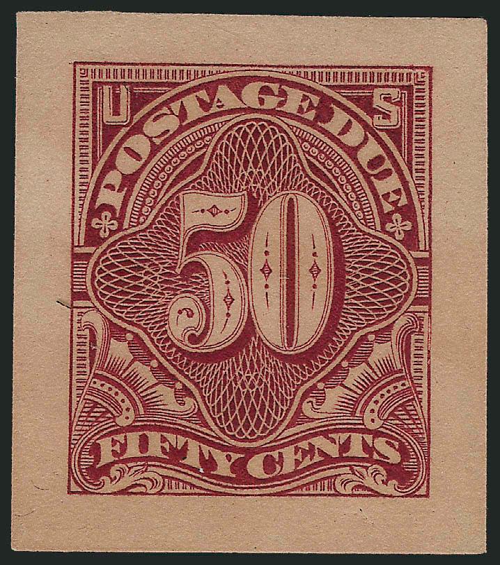 1c-50c Claret, 1894 Postage Due, Panama-Pacific Small Die Proofs (J31P2a-J37P2a).> Characteristic light toning as found on all genuine Panama-Pacific small die proofs, Extremely Fine, exceptionally choice set
and one of only three to five issued
