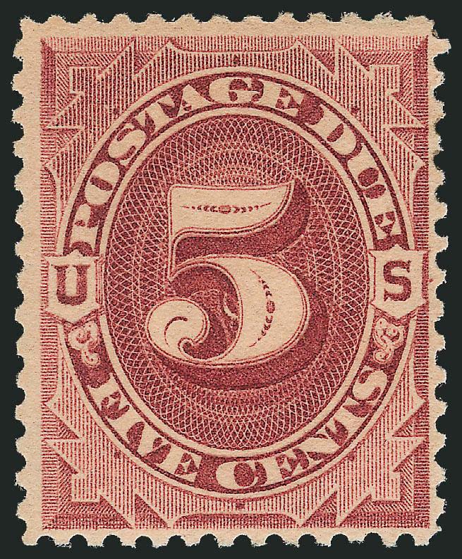 5c Red Brown (J18).> Original gum, h.r., deep color and proof-like impression, Very Fine and choice, ex Golin, with 1991 P.F. certificate