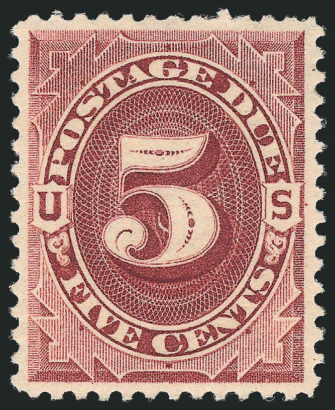 5c, 10c Red Brown (J18-J19).> Original gum, choice centering, 10c reperfed at right, Extremely Fine appearance