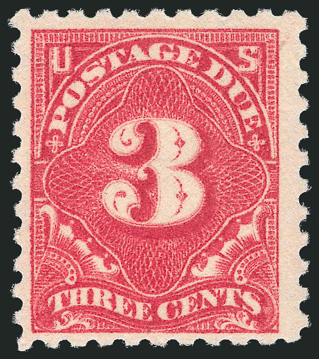 3c Dull Rose (J54a).> Mint N.H., bright color and paper, Fine and attractive