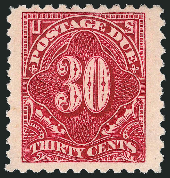 5c-30c 1914 Postage Due (J55-J57).> First two Mint N.H., last lightly hinged, beautiful colors, 30c exceptionally wide side margins, Very Fine, 30c with 1988 P.F. certificate