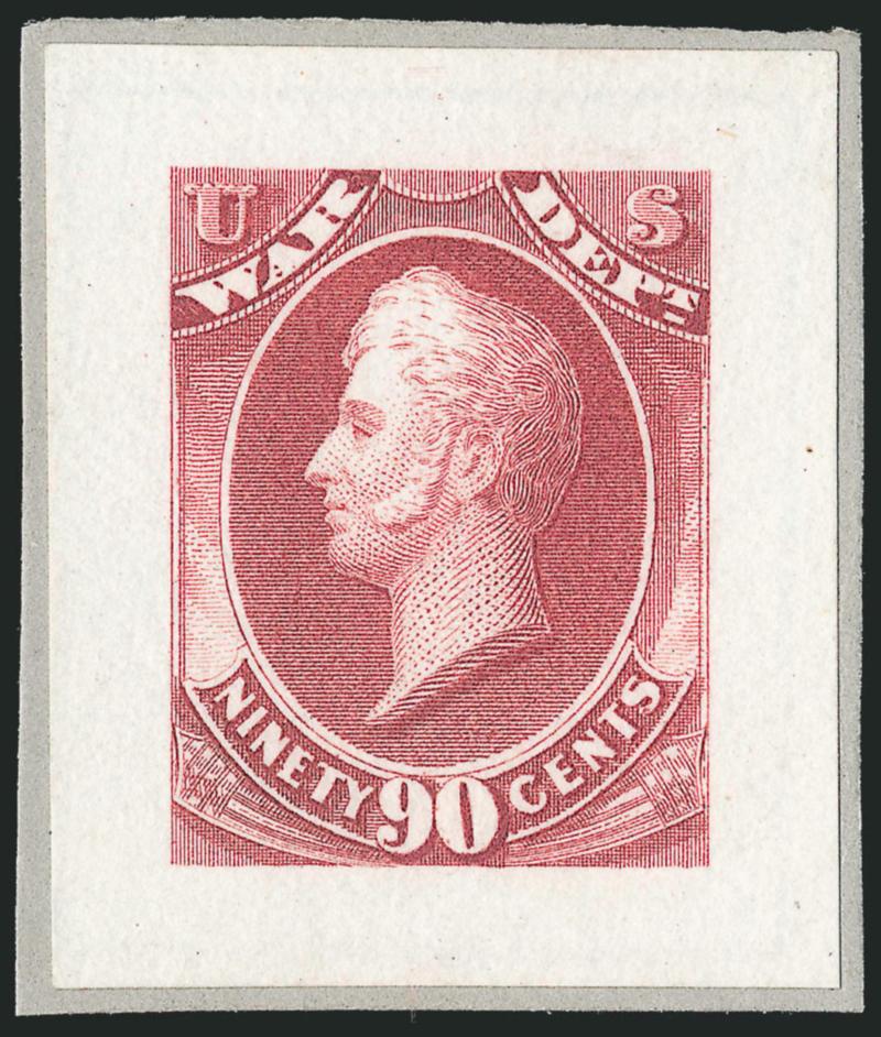 1c-90c War, Small Die Proofs (O83P2-O93P2).> On small gray cards from a Roosevelt album, wonderfully fresh and bright, Extremely Fine, only 85 sets prepared