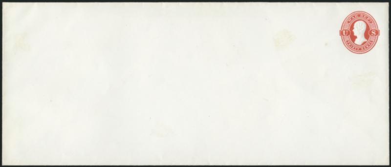 30c Dark Red on White, Entire (UO29).> Unused, size 8, knife 36, Very Fine