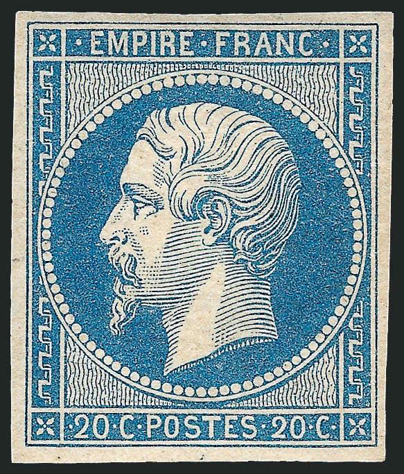 FRANCE, 1853, 15c Blue, Ty. I, II (15, 15d Yvert 14A, 14B).> Eight items, incl. Ty. I cover and four unused (three with gum), Ty. II with three used, nice selection of shades incl. Dull Dark Blue on Cream,
Dark Blue on Gray, few other interesting, f