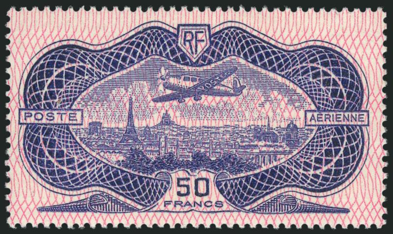 FRANCE, 1936, 50fr Bank Note(C15 Yvert PA15).> Mint N.H., Very Fine, Yvert e1,500