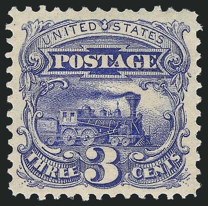 3c Ultramarine (114).> Original gum, lightly hinged, deep rich color and proof-like impression on bright paper, well-proportioned margins, Very Fine and choice, a pretty stamp, with 1981 P.F. certificate