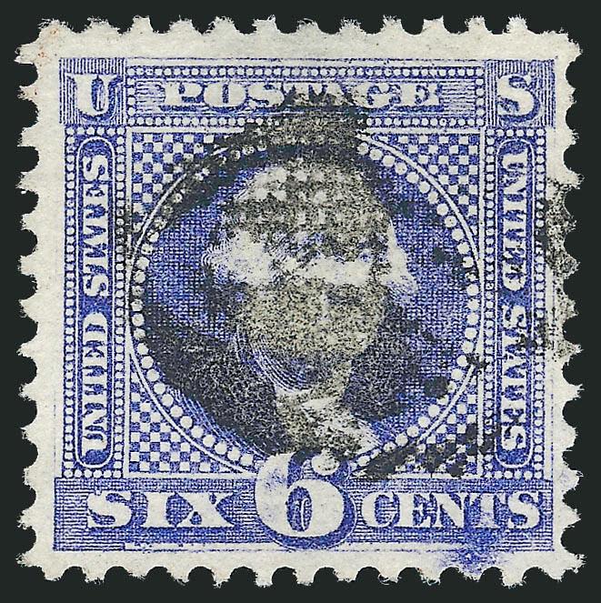 6c Ultramarine (115).> Rich color on bright paper, bold strike of cork cancel, Very Fine