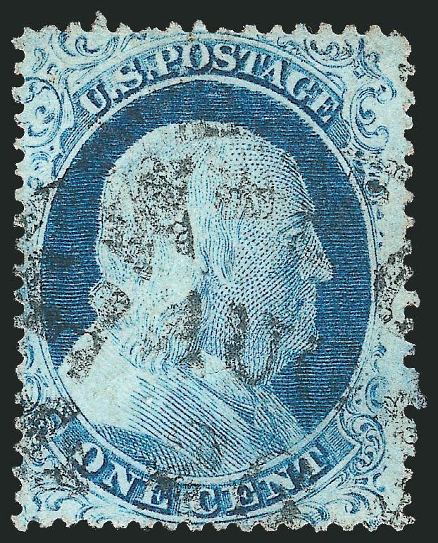 1c Blue, Ty. IV (23).> Position 5L1L, recut once at bottom (five such recuts on plate), pretty shade, bold circular datestamp, Fine