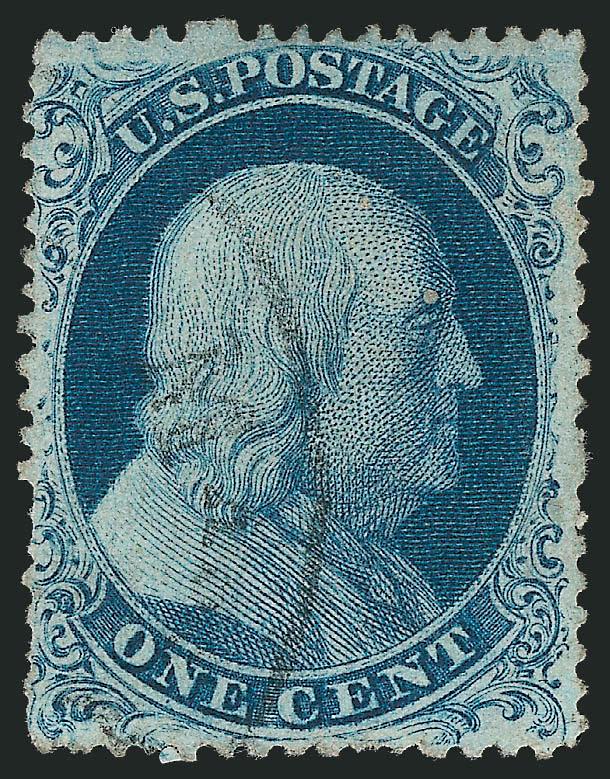 1c Blue, Ty. Ic (19b).> Position 47L4, pretty shade, face-free circular datestamp, few perf flaws at lower left, otherwise Fine example of this scarce Type Ic E Relief, with 1979 P.F. certificate