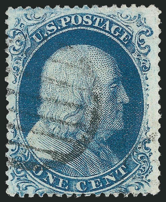 1c Blue, Ty. IIIa (22).> Plate 11, B Relief with <double transfer,> intense shade, neat grid cancel, fresh and Fine, ex Neinken