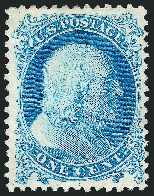 1c Bright Blue, Reprint (40).> Without gum as issued, bright shade, fresh and Very Fine, ex Neinken