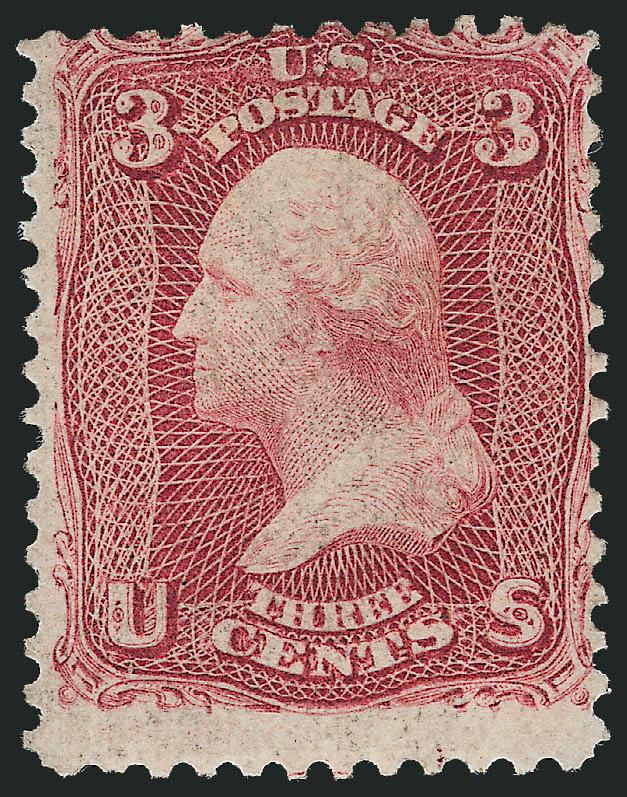 3c Lake (66).> Original gum, intense shade and impression, perfs in but an appealing sound example of this scarce printing, with 2009 P.F. certificate