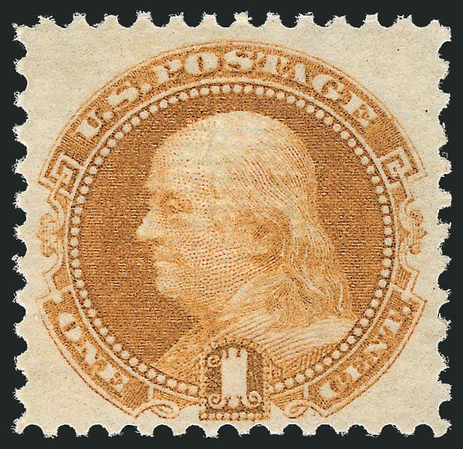1c Buff (112). Mint N.H.,> rich color, well-centered, long and full perforations all around, Very Fine, ex Whitman, with 2000 P.F. certificate, Scott Retail as hinged
