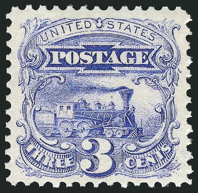 3c Ultramarine (114).> Mint N.H., choice wide margins and wonderfully well-centered on bright white paper, fresh and Extremely Fine, with 2007 P.F. certificate (XF 90), Scott Retail as hinged