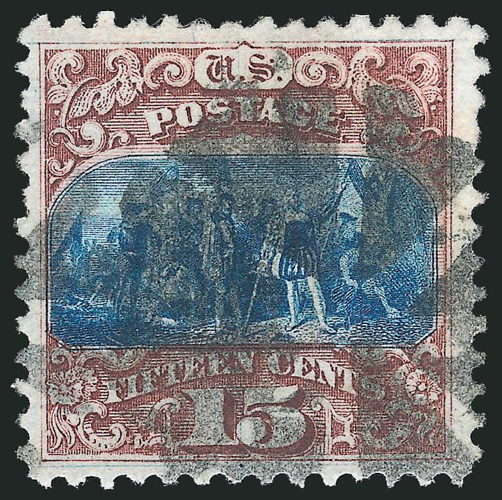 15c Brown & Blue, Ty. I (118).> Nicely centered, circle of wedges cancel, Very Fine, with 2007 P.F. certificate