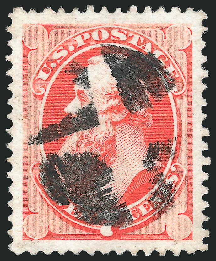 7c Vermilion (149).> Jumbo margins all around, circle of wedges cancel, bright and fresh, Extremely Fine Gem, ex Morris and Mayer, with 1986 P.F. certificate