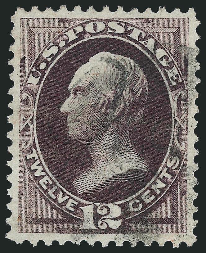 12c Blackish Violet (162).> Choice margins and essentially perfect centering, light cancel, Extremely Fine Gem
