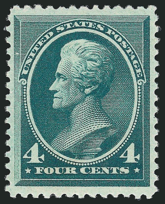 4c Blue Green (211).> Mint N.H., deep shade and sharp impression, wide margins, Very Fine and choice, with 2002 P.F. certificate