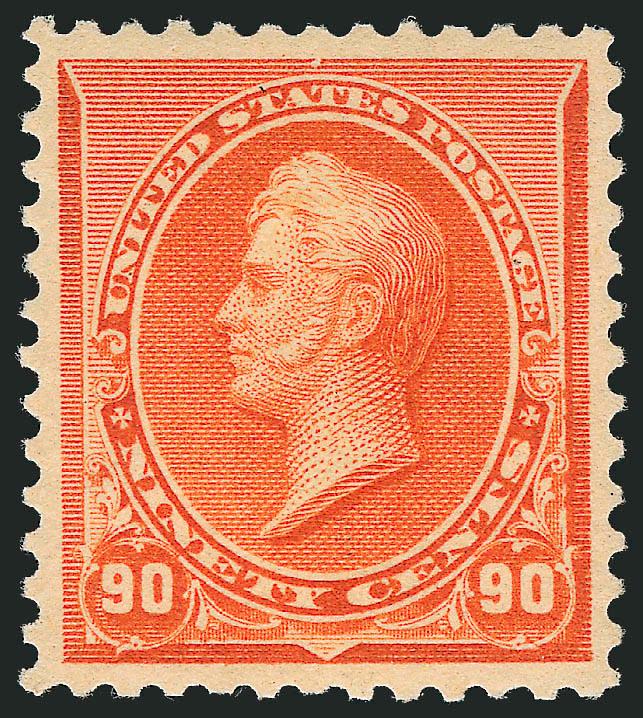 90c Orange (229).> Original gum, barest trace of hinging, bright vivid color, wide margins, Extremely Fine, a beautiful stamp, with 2004 P.F. certificate