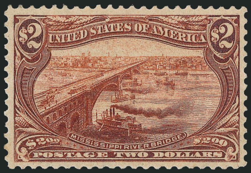 $2.00 Trans-Mississippi (293).> Unused (regummed), deep rich color, reperfed, Extremely Fine appearance