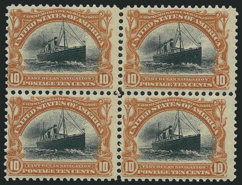 8c, 10c Pan-American (298-299).> Blocks of four, all Mint N.H. except top 8c pair, fresh and Fine