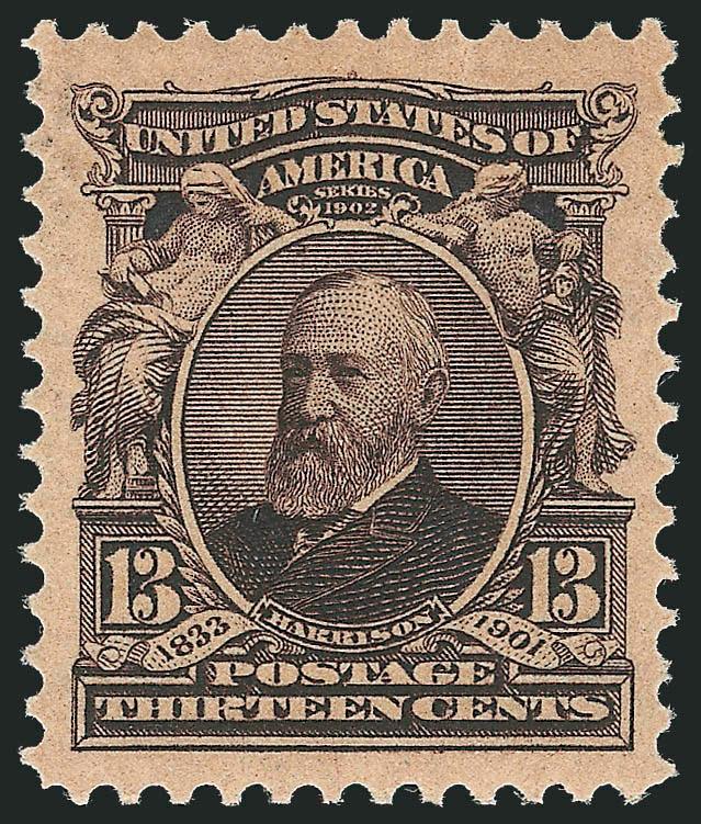 13c Purple Black (308).> Mint N.H., Jumbo margins, intense shade and flawless impression, Extremely Fine