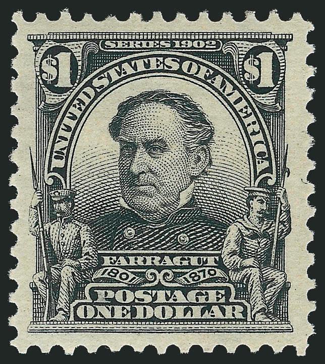 $1.00 Black (311).> Wide margins and well-centered, sharp impression on bright paper, Extremely Fine, with 2010 P.S.E. certificate (OGph, XF 90 SMQ $700.00)