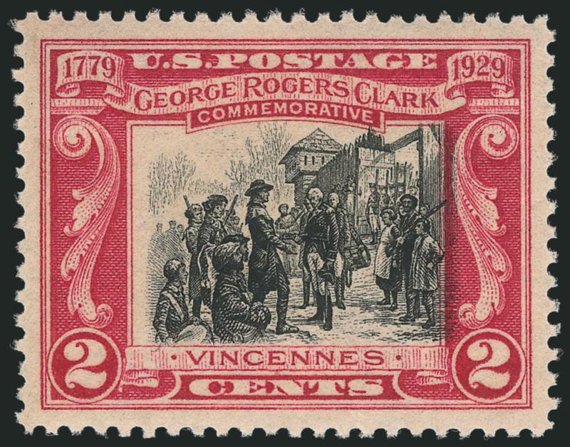 2c Rogers Clark (651).> Mint N.H., rich color, Jumbo margins, Extremely Fine Gem, with 2010 P.S.E. certificate (Superb 98 Jumbo unpriced in SMQ above the grade of 98, SMQ $160.00 as 98), only three have graded
higher to date