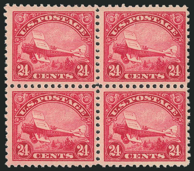 8c-24c 1923 Air Post (C4-C6).> Mint N.H. blocks of four, last two some natural gum skips, Fine-Very Fine
