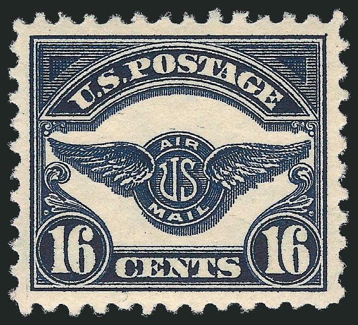 16c Dark Blue, 1923 Air Post (C5).> Mint N.H., rich color on bright paper, well-proportioned margins, Extremely Fine Gem, with 2011 P.S.E. certificate (XF-Superb 95 SMQ $450.00)