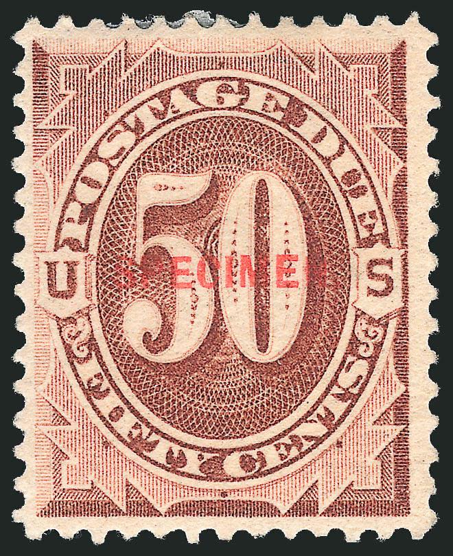 1c-50c Red Brown, 1884 Issue, Red Ty. D Specimen Ovpt. (J15SD-J21SD).> Complete set, original gum, h.r., 30c unused (no gum), couple small flaws incl. 1c thin spot and 3c small translucency, otherwise
Fine-Very Fine, attractive set