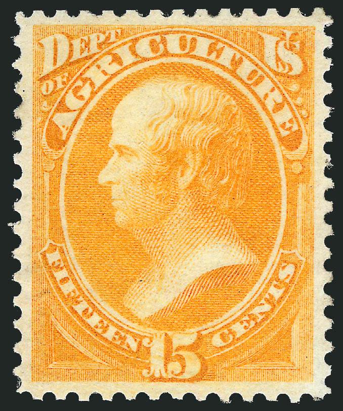 1c-24c Agriculture (O1-O8).> 3c, 6c and 12c unused (no gum), other five original gum to part original gum, couple tiny perf flaws, otherwise Fine-Very Fine, 2c with 1999 P.S.E. certificate