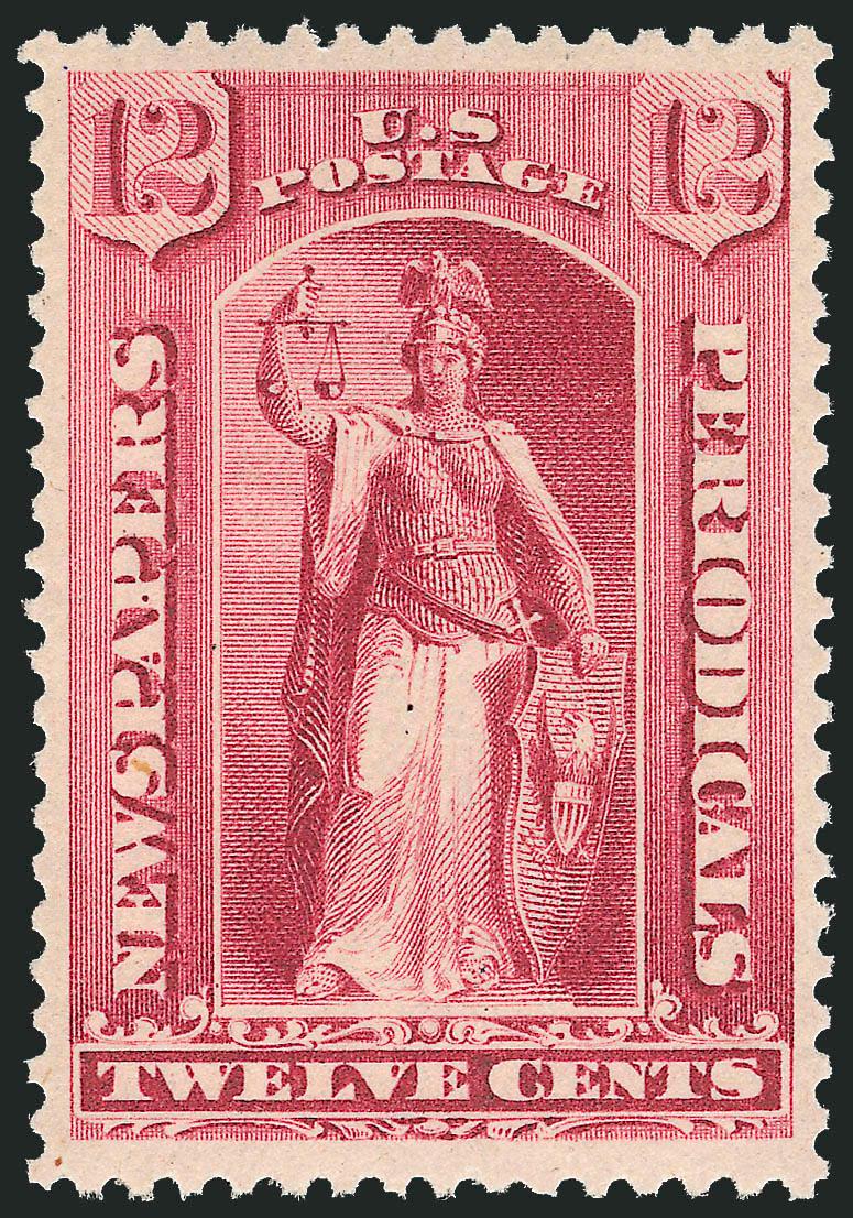 12c Carmine, 1885 Issue (PR82).> Original gum, lightly hinged, choice, almost perfectly balanced margins, intense rich color, Extremely Fine, with 2007 P.F. certificate (XF 90)
