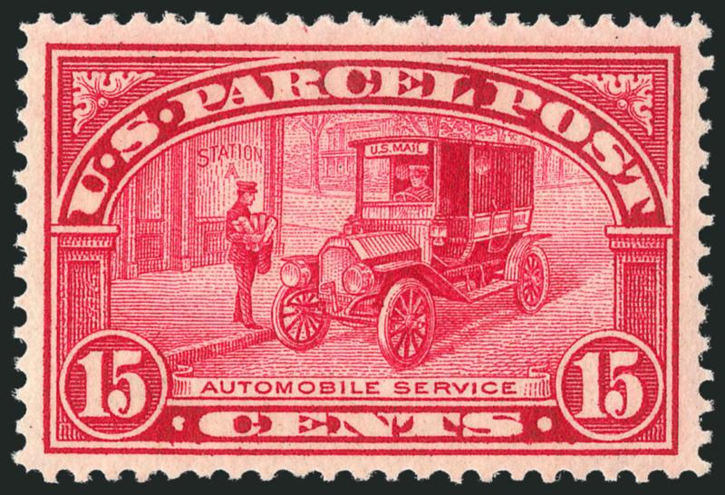 15c Parcel Post (Q7).> Mint N.H., vivid color, wide and balanced margins, Extremely Fine, with 1997 P.F. and 2010 P.S.E. certificates (XF 90 SMQ $350.00)