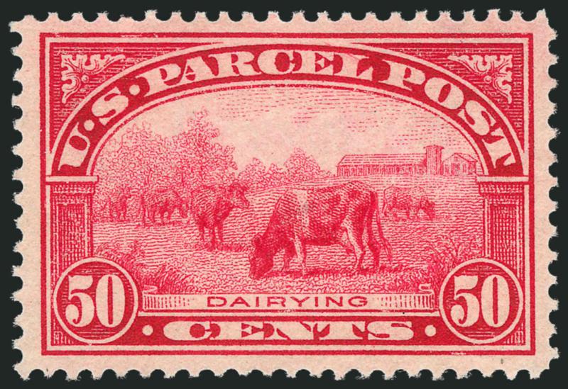 50c Parcel Post (Q10).> Mint N.H., brilliant color on fresh paper, well-balanced margins, Extremely Fine, with 2006 P.S.E. certificate (XF 90 SMQ $1,500.00)