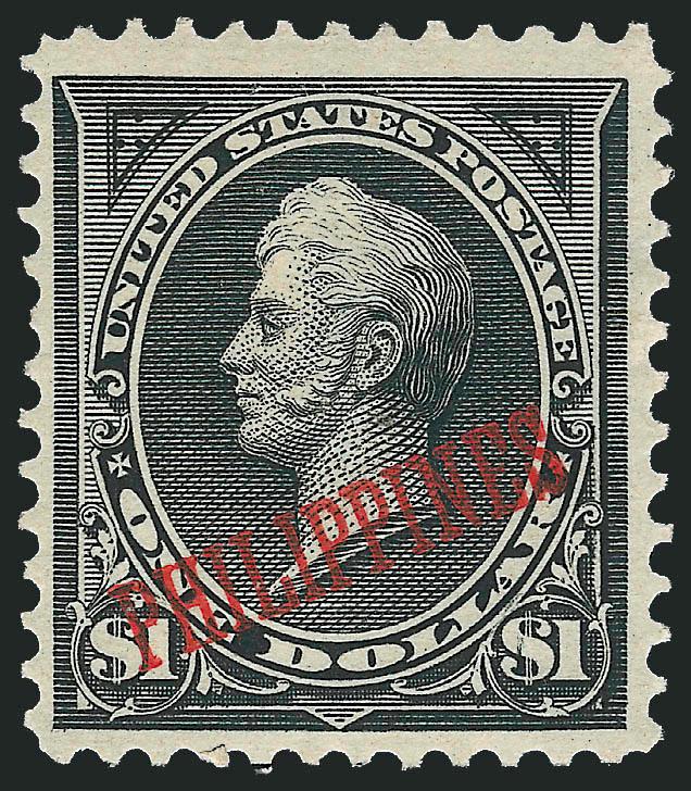 PHILIPPINES, 1901, $1.00 Black, Ty. II (223A).> Wide margins, fresh, Fine and scarce