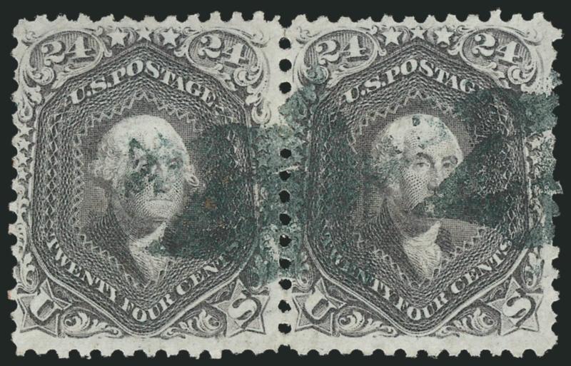 1861-66 Issue.> 15 stamps, eleven different, incl. No. 64 ms. cancel, 70d, 70, 75, 78 horizontal pair, slightly mixed quality, most Fine-Very Fine