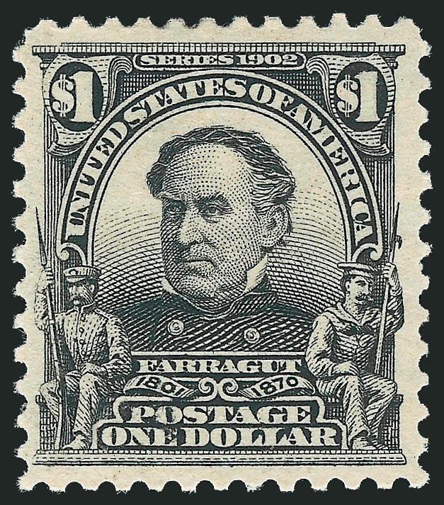 1c-$1.00 1902-03 Issue (300-311, 314-315, 319-320).> Nos. 314-315 and 320 are pairs, one No. 315 tiny thin spot, otherwise virtually all Fine-Very Fine, No. 311 Weiss and No. 315 pair P.F.
certificate